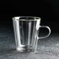 Кружка с двойными стенками Magistro «Конвекс», 240 мл, 8,6×10 см