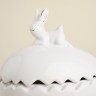 Конфетница SL Home «Пасхальные кролики», 470 мл, 15.5×12×16 см, доломит, белая