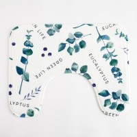 Набор ковриков для ванной Этель "Эвкалипт" 2 шт, 80х50 см, 50х40 см, велюр