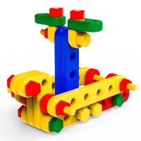 Конструктор пластиковый «Техно», 5 в 1, 75 деталей