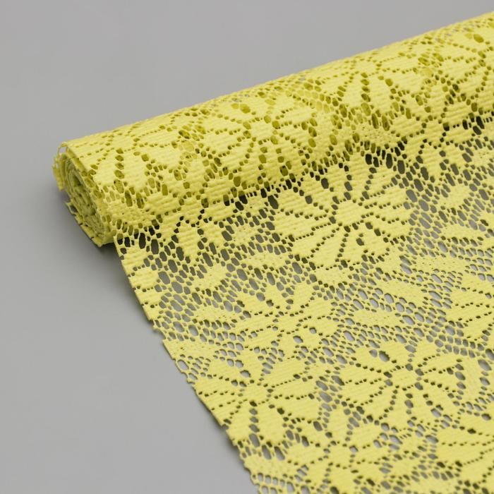 Коврик противоскользящий Доляна «Цветы» 30×100 см, цвет зелёный