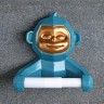 Держатель для туалетной бумаги "Обезьянка" зеленая