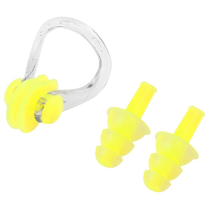 Набор для плавания, зажим для носа + беруши, цвета микс