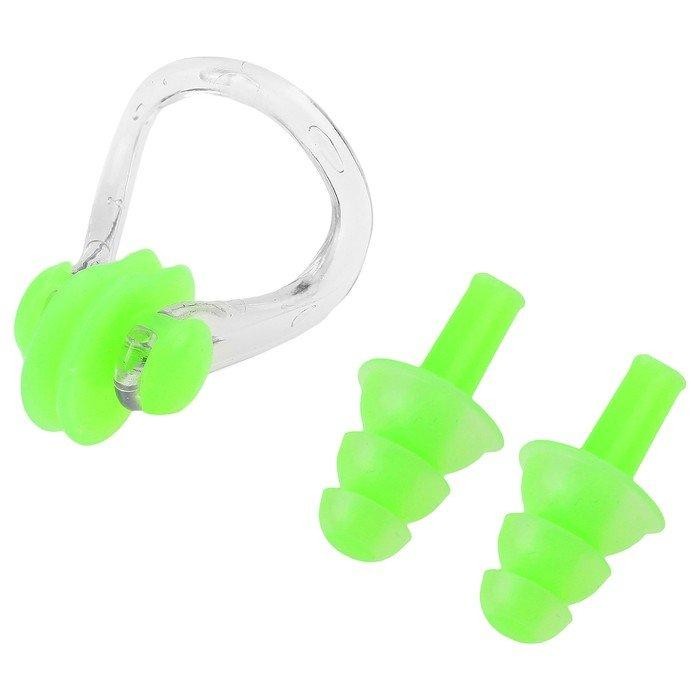 Набор для плавания, зажим для носа + беруши, цвета микс