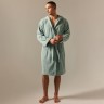 Халат махровый с капюшоном мужской SL HOME: Basic "Аззура", размер M, 100% хлопок, 420 г/м2