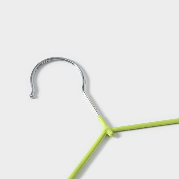 Плечики - вешалки для одежды Доляна, 10 шт., детские, антискользящие, 29.5×17 см, зелёные