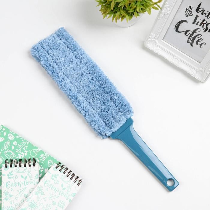 Щётка для уборки Доляна, гибкая, 7×37.5 см, голубая