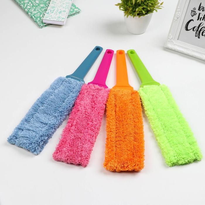 Щётка для уборки Доляна, гибкая, 7×37.5 см, голубая