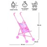 Кукольная коляска-трость, пластиковый каркас