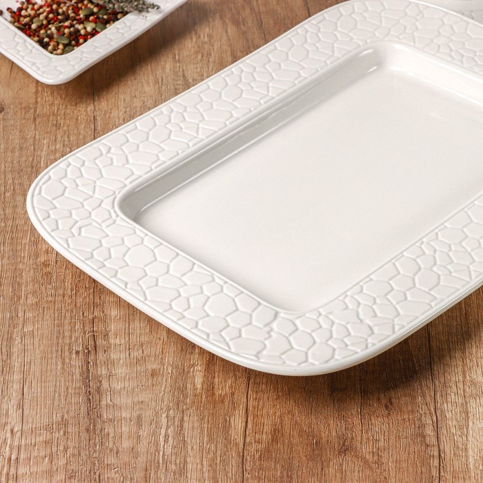 Блюдо прямоугольное Magistro «Паутина», 35,7×25,6×3,1 см