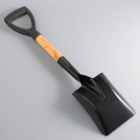 Лопата туристическая «Мастер К» совковая, 67 см, черная, дерево