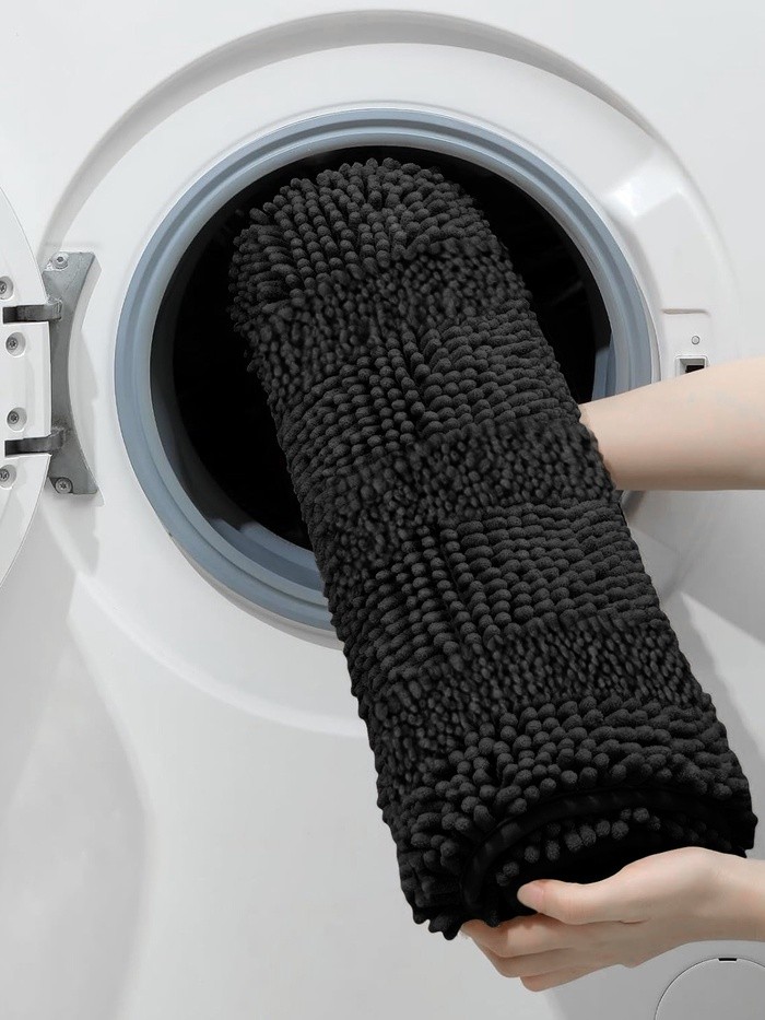 Коврик для дома LaDо́m, букли, плотность 1900 г, 50×80 см, графитовый