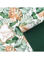 Бумага упаковочная глянцевая двухсторонняя «Тропики», 70×100 см