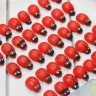 Наклейки «Божьи коровки», красные, набор 40 шт., размер 1 шт: 1 × 1.2 см