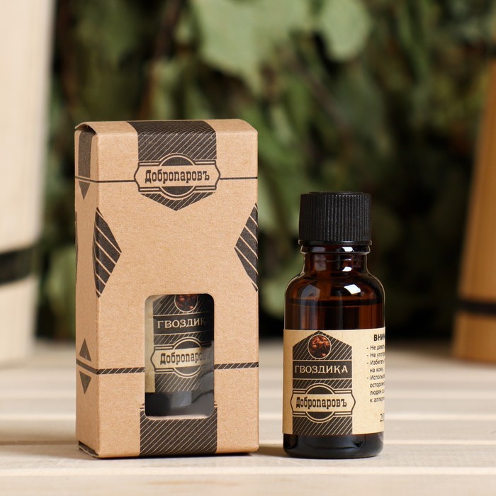 Масло эфирное «Гвоздика» 20 мл, крафт, Добропаровъ