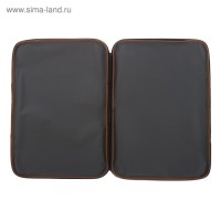 Папка для черчения и рисунков А3, 470 х 350 х 20 мм с ручками, текстильная, фактура "песок" 600D, Calligrata, серая