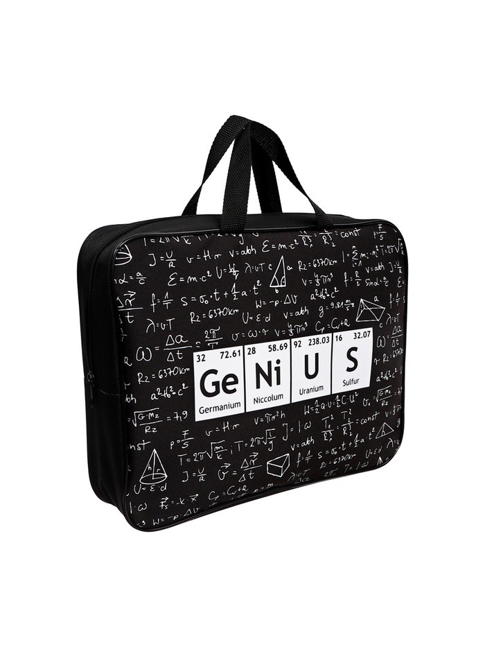 Папка с ручками текстильная А4, 360×245×70 мм, Calligrata Top «Гений» Папка с ручками текстильная А4, 360×245×70 мм, Calligrata Top «Гений»