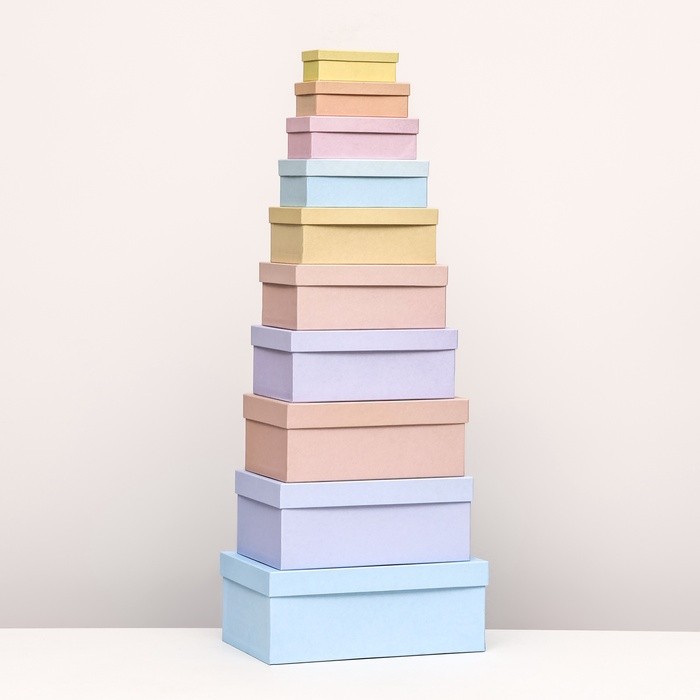 Набор подарочных коробок 10 в 1 «На рассвете», 30.5×20×13 - 12×6.5×4 см