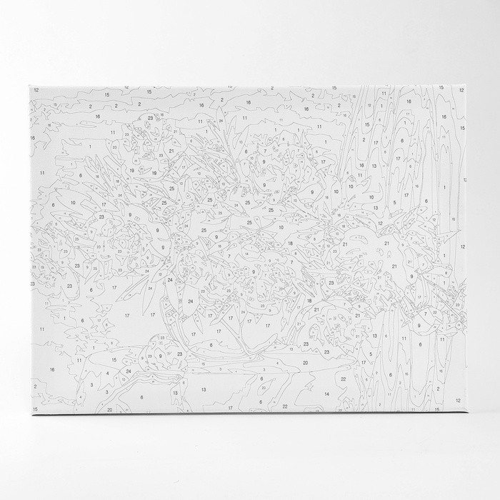 Картина по номерам на холсте с подрамником «Букет в стеклянной вазе», 40х30 см