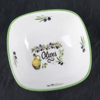 Салатник Доляна «Олива», 300 мл, с ложкой