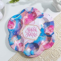 Подставка для яиц на Пасху «Мрамор», на 6 яиц, 21.5×19.9 см