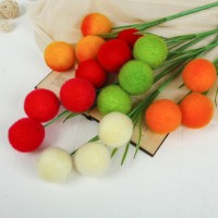 Цветок искусственный "Шар" d-6 см, микс