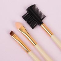 Набор кистей для макияжа «Франция», 7 предметов, чехол на кнопке, цвет бежевый/коричневый