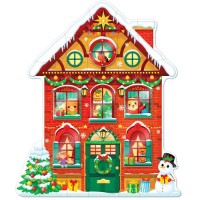 Пазл с липучками «Новогодний дом», 6 липучек, 28 деталей
