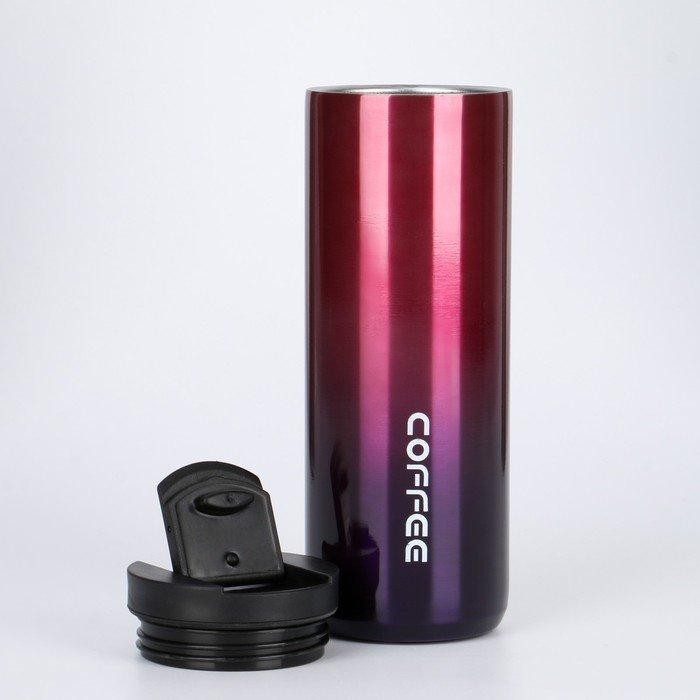 Термокружка, 500 мл, Coffee, сохраняет тепло 8 ч, розовая