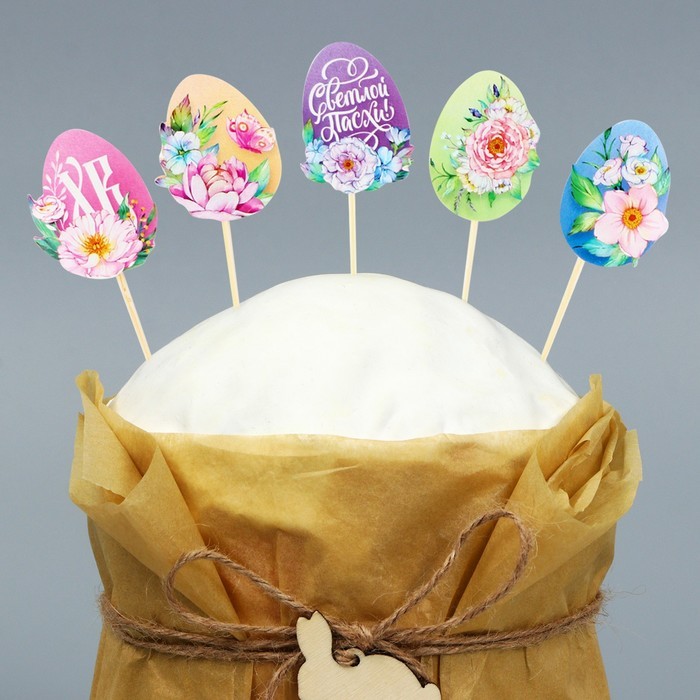 Набор для украшения кулича «Светлой Пасхи!» на пасху, 12×16×1 см