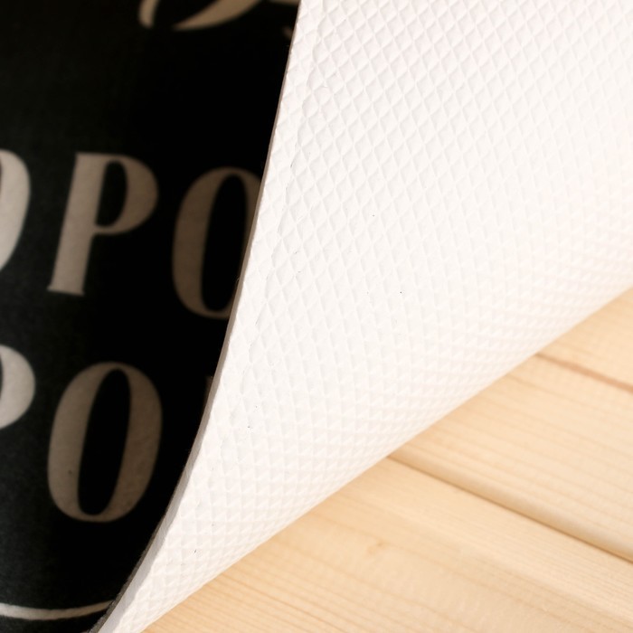 Коврик для бани на пол, придверный, с принтом «В здоровом теле — здоровый дух», 40×60 см, полиэфир, ЭВА, «Банная забава»