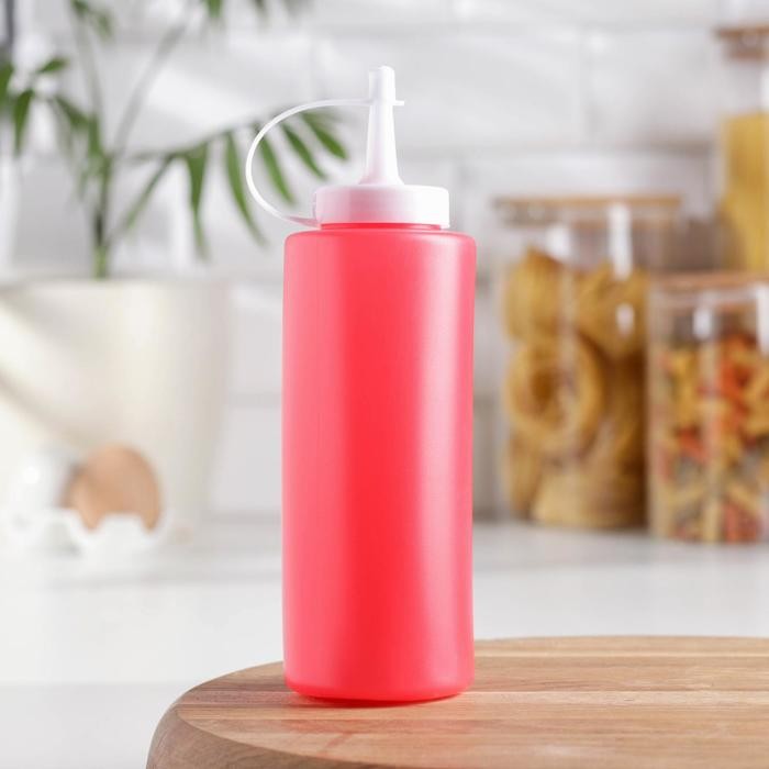 Ёмкость для соуса, 300 мл, 6×19 см, цвет красный