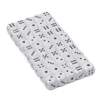 Кости игральные, 1.6 × 1.6 см, набор 50 шт, белые