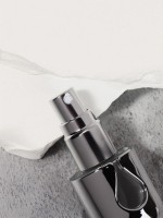 Флакон для парфюма, с распылителем, 7 мл, с деревянной крышкой, коричневый, серебристый