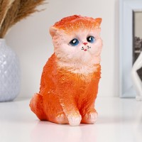 Копилка "Котенок малый" рыжий, 16х12см