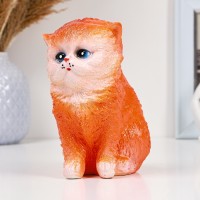 Копилка "Котенок малый" рыжий, 16х12см