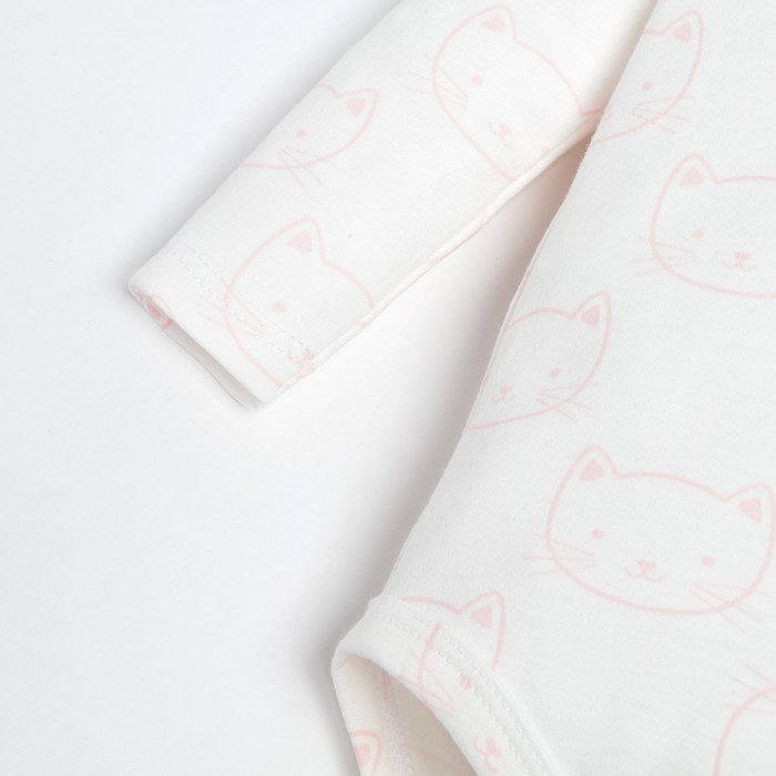 Боди детские с длинным рукавом «Крошка Я. Котик», 3 шт., рост 62-68 см