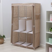 Шкаф тканевый каркасный, складной LaDо́m, 103×45×165 см, бежевый