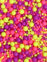 Посыпка кондитерская с мягким центром «Неон», лимонный, розовый, ультрафиолетовый, 50 г