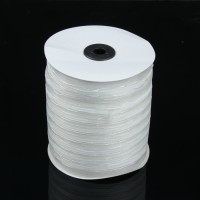 Шторная лента классическая, органза, 2,5 см, 100 ± 1 м, цвет белый