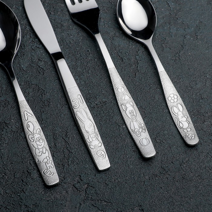 Набор 4 предмета «Непоседа», 2 мм, в картонной коробке с прозрачной крышкой