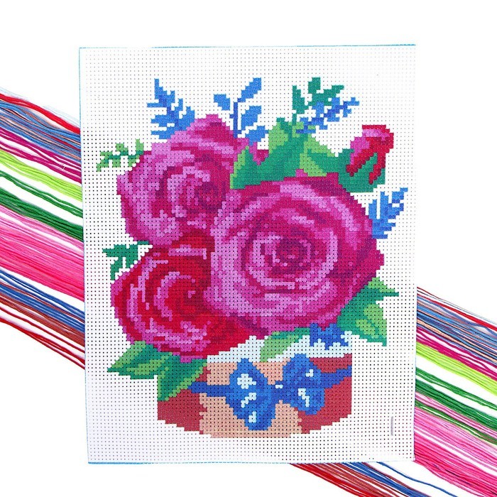 Вышивка крестиком «Розы», набор для творчества, 25 х 20 см