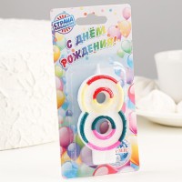 Свеча для торта «Цифра 8», 7 см