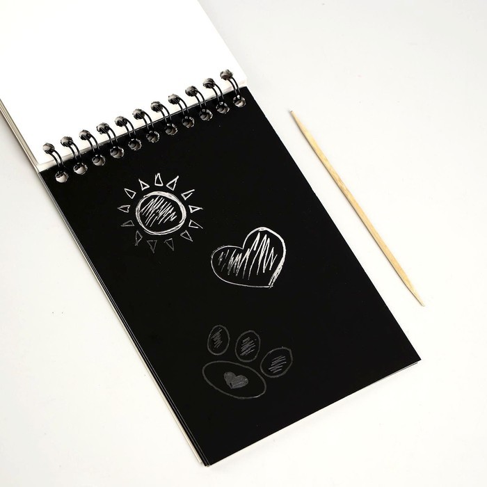 Гравюра блокнот детский Dinousaur style, 10 листов, штихель