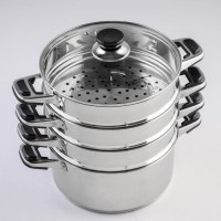 Мантоварка «Алтын», 10,7 л, d=24 см, 3 секции, с теплораспределительным слоем, стеклянная крышка, индукция