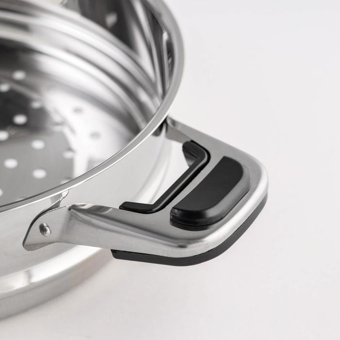 Мантоварка «Алтын», 10,7 л, d=24 см, 3 секции, с теплораспределительным слоем, стеклянная крышка, индукция