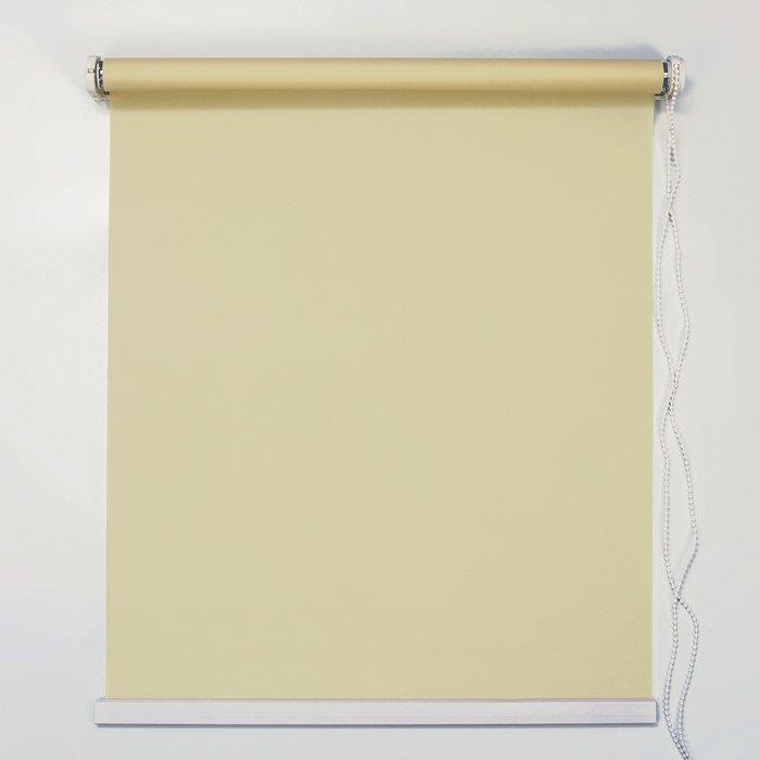 Штора рулонная, 60×180 см (с учётом креплений 3,5 см), цвет кремовый