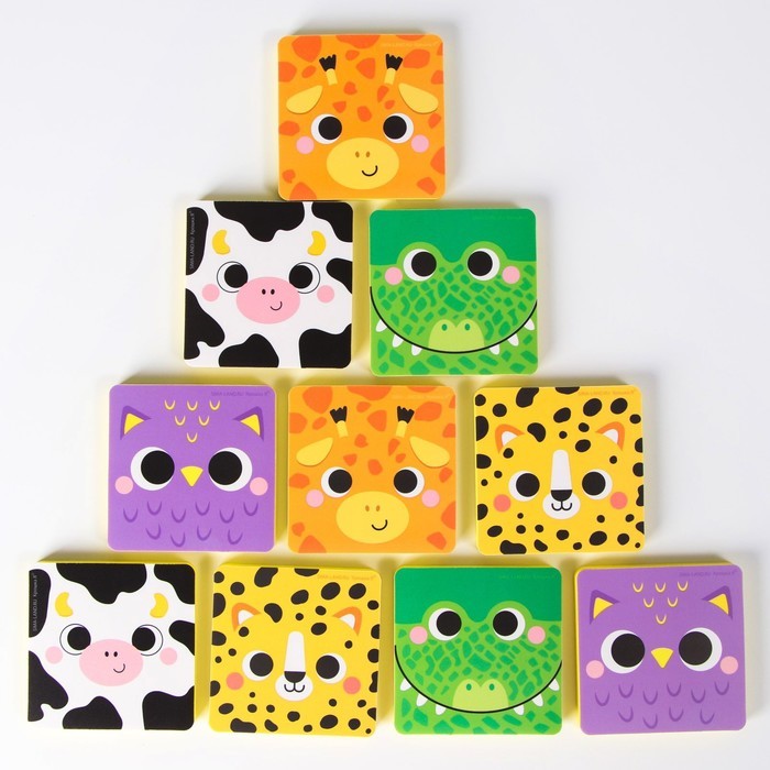 Мемо-игра Крошка Я «Морские животные» развивающие наклейки - присоски для игры в ванне, найди пару, EVA, 5 пар, 10 стикеров