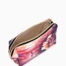 Косметичка на молнии, маленькая, с рисунком «Море и девушка» розовая/разноцветная