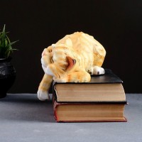 Садовая фигура из полистоуна «Спящий Кот», 15×23×13 см